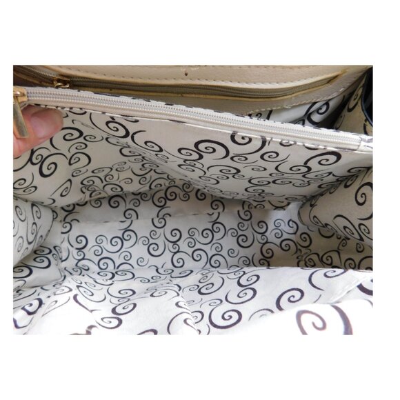 Gray Bling Faux Leather Snakeskin Style hand held shoulder bag - Picture 7 of 7